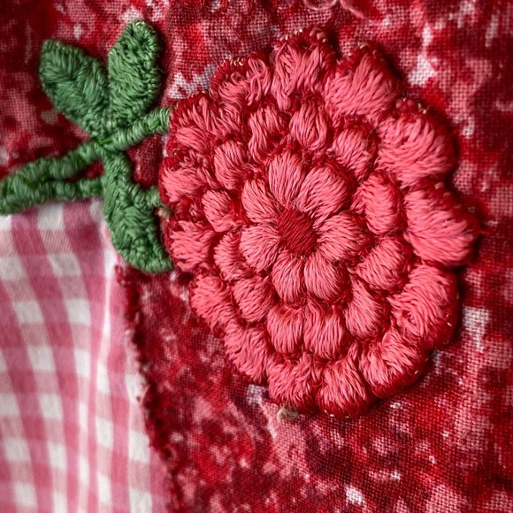 Coral Bay Button Up Shirt L Pink Floral Bull Skull Embroidered Western Cowgirl - Picture 6 of 15